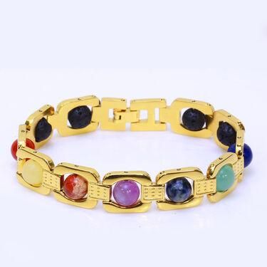 7 Chakra Golden Bracelet